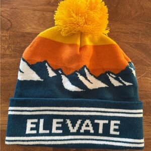 Adult Mountain Beanie - Yellow, Orange, and Blue